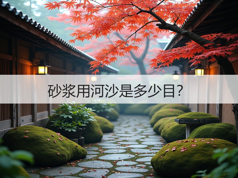 砂浆用河沙是多少目？