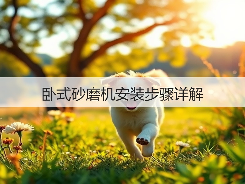 卧式砂磨机安装步骤详解