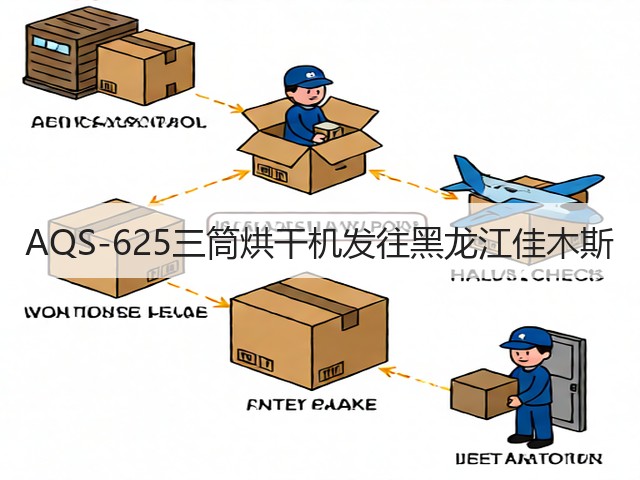 AQS-625三筒烘干机发往黑龙江佳木斯(图1)