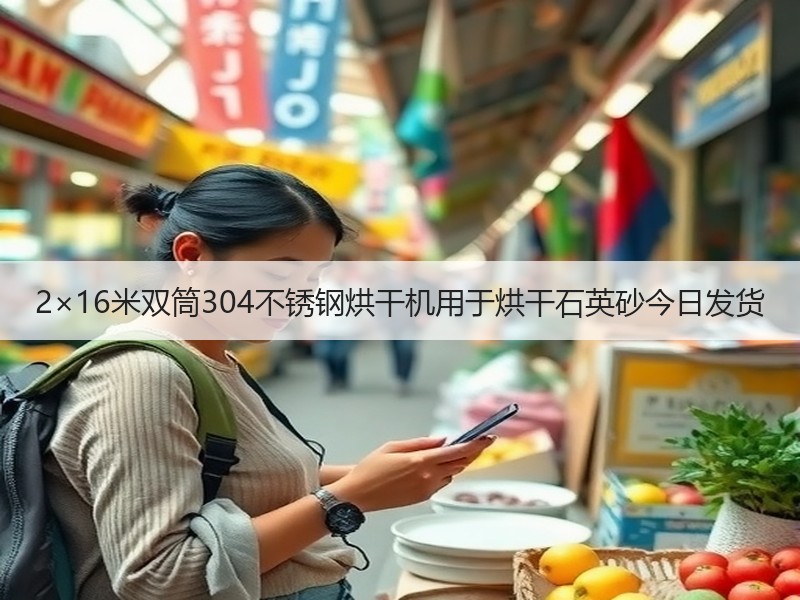 2×16米双筒304不锈钢烘干机用于烘干石英砂今日发货 2×16米双筒304不锈钢烘干机用于烘干石英砂今日发货