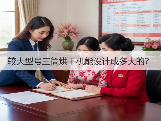 较大型号三筒烘干机能设计成多大的?(图3) 较大型号三筒烘干机能设计成多大的?(图3)
