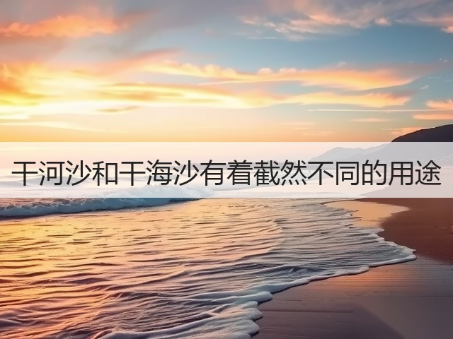 干河沙和干海沙有着截然不同的用途(图2) 干河沙和干海沙有着截然不同的用途(图2)