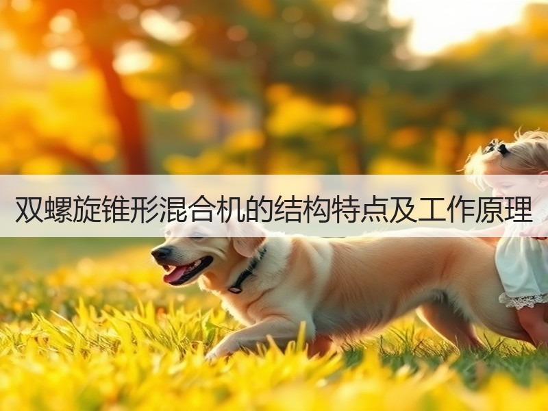 双螺旋锥形混合机的结构特点及工作原理 双螺旋锥形混合机的结构特点及工作原理