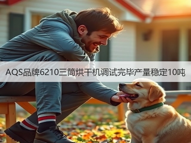 AQS品牌6210三筒烘干机调试完毕产量稳定10吨(图2)