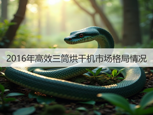 2016年高效三筒烘干机市场格局情况(图1) 2016年高效三筒烘干机市场格局情况(图1)