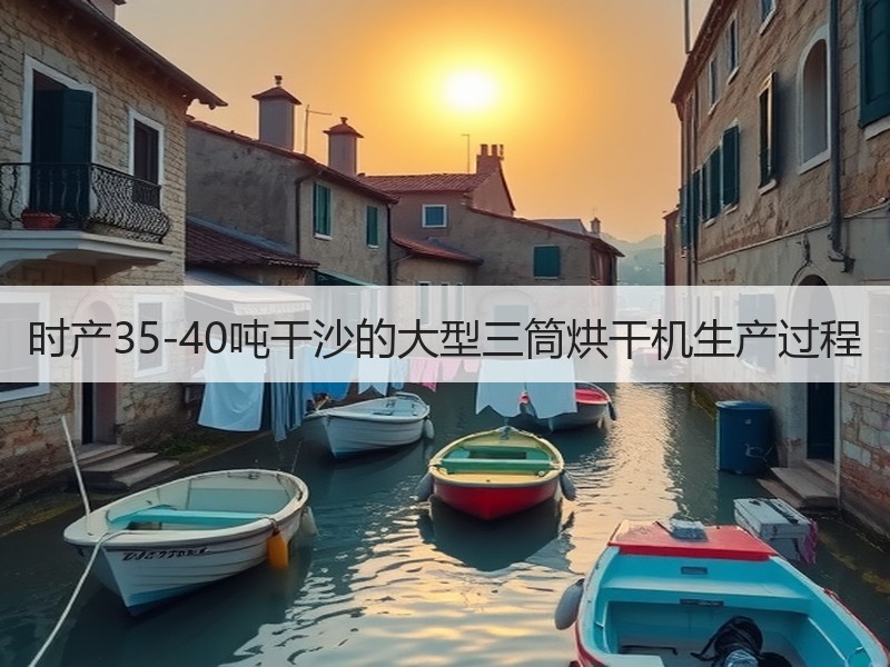 时产35-40吨干沙的大型三筒烘干机生产过程 时产35-40吨干沙的大型三筒烘干机生产过程