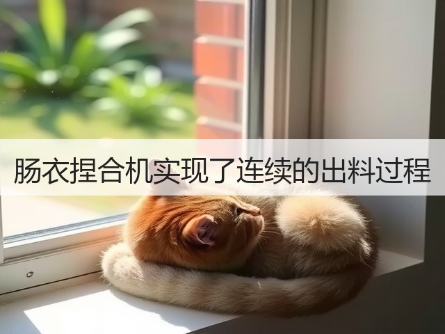 肠衣捏合机实现了连续的出料过程(图2) 肠衣捏合机实现了连续的出料过程(图2)