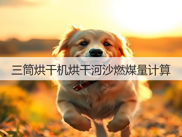 三筒烘干机烘干河沙燃煤量计算(图2)