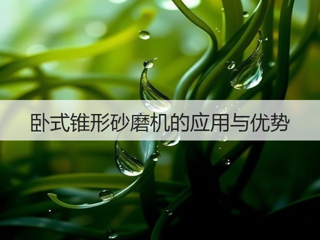 卧式锥形砂磨机的应用与优势(图2) 卧式锥形砂磨机的应用与优势(图2)
