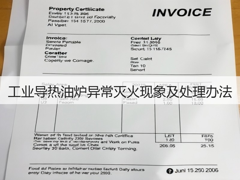 工业导热油炉异常灭火现象及处理办法