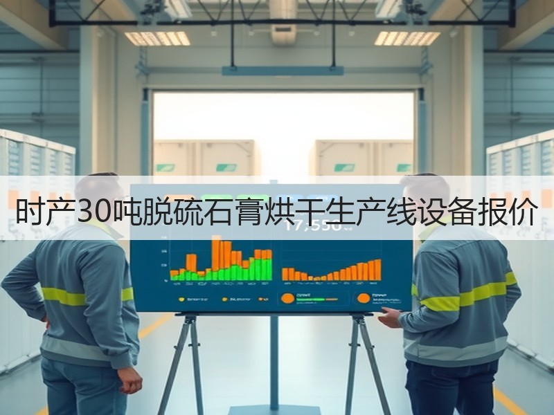 时产30吨脱硫石膏烘干生产线设备报价