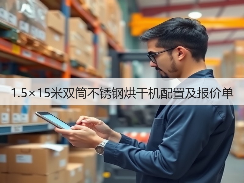 1.5×15米双筒不锈钢烘干机配置及报价单 1.5×15米双筒不锈钢烘干机配置及报价单