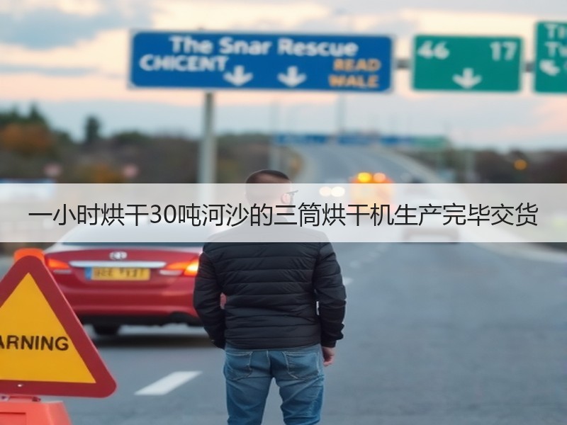 一小时烘干30吨河沙的三筒烘干机生产完毕交货