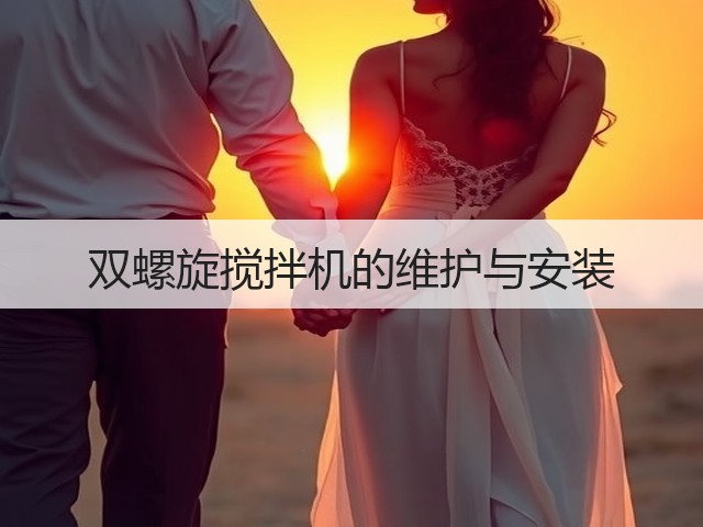 双螺旋搅拌机的维护与安装(图2) 双螺旋搅拌机的维护与安装(图2)